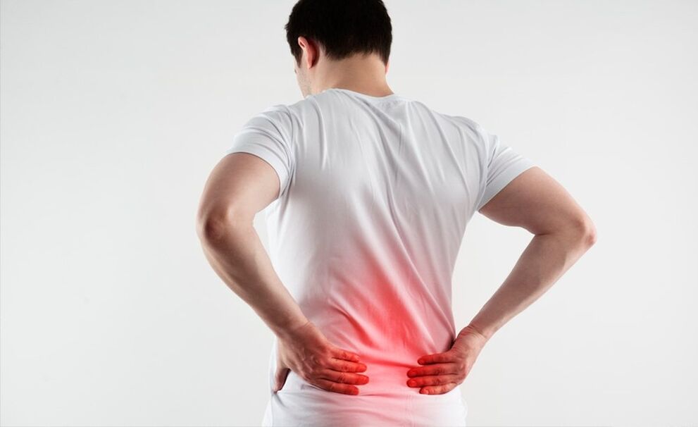 Back pain due to osteochondrosis
